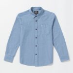 Z0ZR081172 Chambray Boys Play Date Knight Long Sleeve Shirt Volcom Clothing