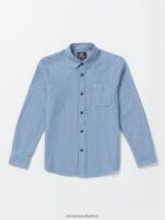 Z0ZR081172 Chambray Boys Play Date Knight Long Sleeve Shirt Volcom Clothing
