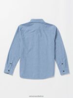 Z0ZR081172 Chambray Boys Play Date Knight Long Sleeve Shirt Volcom Clothing - Image 3