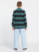 Z0ZR081173 Service Blue Boys Bolders Polo Long Sleeve Shirt Volcom Clothing - Image 7