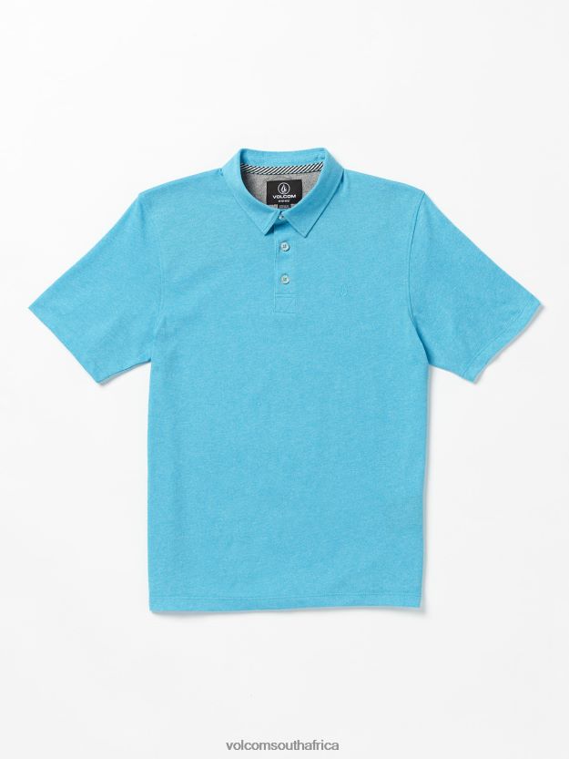 Z0ZR081174 Turkish Blue Boys Wowzer Polo Short Sleeve Shirt Volcom Clothing - Image 1