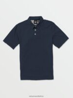 Z0ZR081175 Navy Boys Wowzer Polo Short Sleeve Shirt Volcom Clothing