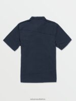 Z0ZR081175 Navy Boys Wowzer Polo Short Sleeve Shirt Volcom Clothing - Image 3