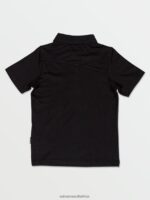 Z0ZR081176 Black Boys Wowzer Polo Short Sleeve Shirt Volcom Clothing - Image 4
