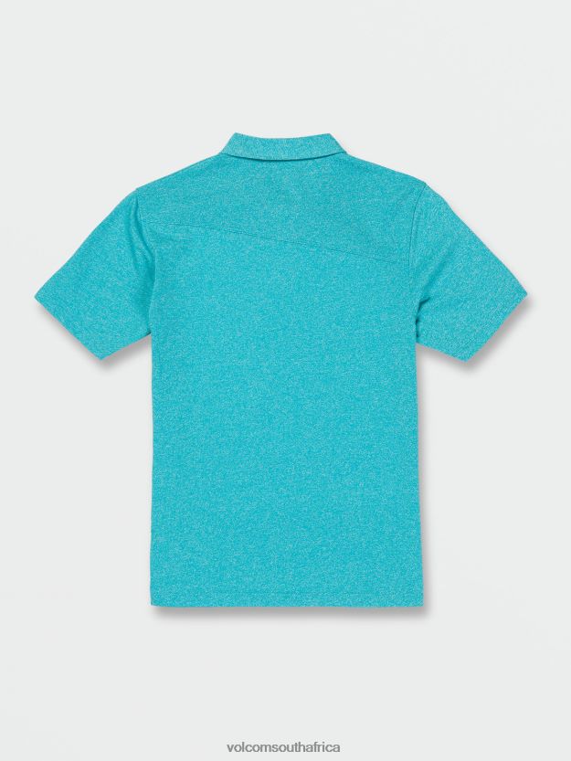 Z0ZR081178 Electric Blue Boys Wowzer Polo Short Sleeve Shirt Volcom Clothing - Image 2