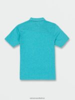 Z0ZR081178 Electric Blue Boys Wowzer Polo Short Sleeve Shirt Volcom Clothing - Image 3