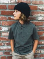 Z0ZR081179 Stealth Boys Wowzer Polo Short Sleeve Shirt Volcom Clothing