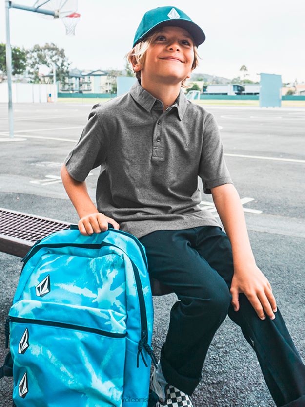 Z0ZR081179 Stealth Boys Wowzer Polo Short Sleeve Shirt Volcom Clothing - Image 4