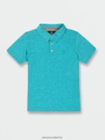 Z0ZR081180 Electric Blue Boys Wowzer Polo Short Sleeve Shirt Volcom Clothing - Image 5