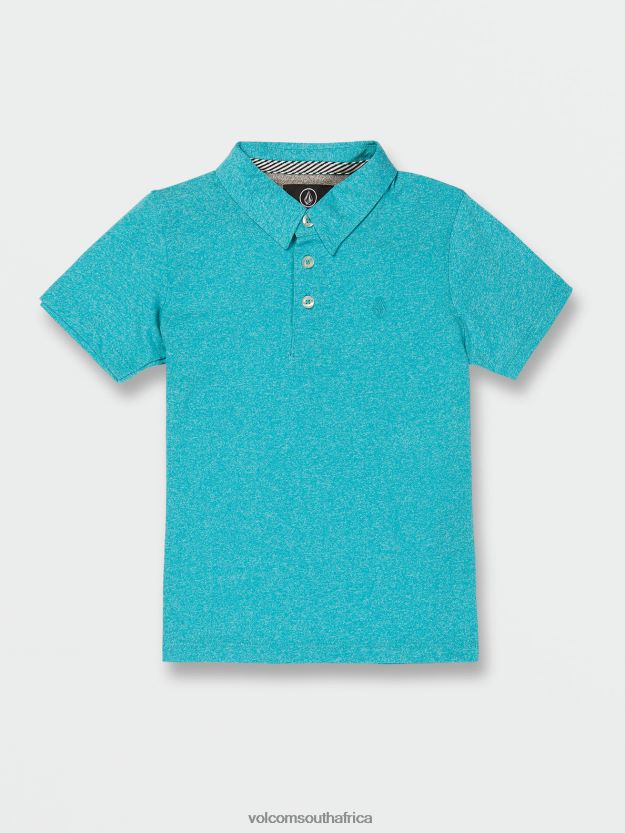 Z0ZR081180 Electric Blue Boys Wowzer Polo Short Sleeve Shirt Volcom Clothing - Image 5