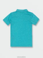 Z0ZR081180 Electric Blue Boys Wowzer Polo Short Sleeve Shirt Volcom Clothing - Image 6