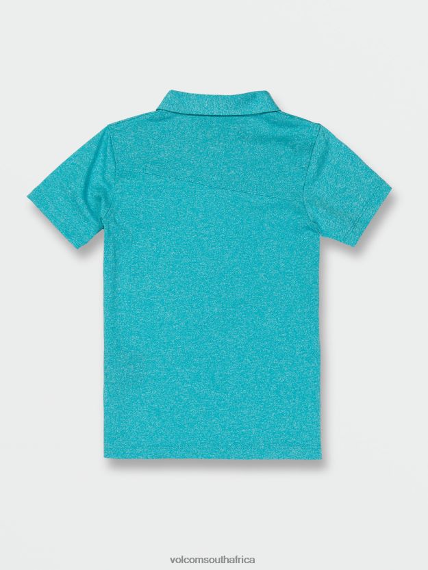 Z0ZR081180 Electric Blue Boys Wowzer Polo Short Sleeve Shirt Volcom Clothing - Image 7
