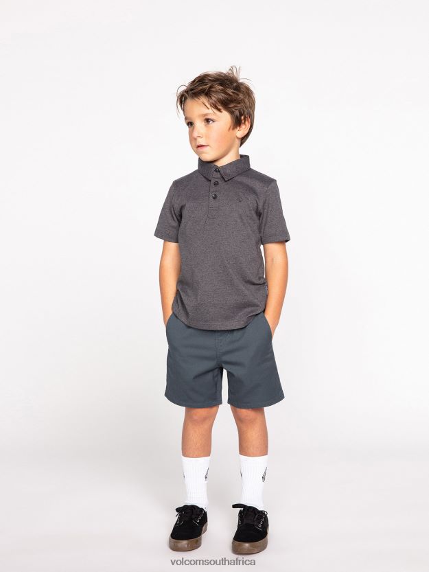 Z0ZR081182 Stealth Boys Wowzer Polo Short Sleeve Shirt Volcom Clothing - Image 3
