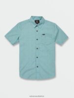 Z0ZR081185 Cali Blue Heather Boys Graffen Short Sleeve Shirt Volcom Clothing - Image 6