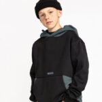 Z0ZR081186 Black Boys Forzee Pullover Hoodie Volcom Clothing