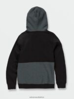 Z0ZR081186 Black Boys Forzee Pullover Hoodie Volcom Clothing - Image 6