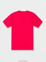 Z0ZR08118 Ribbon Red Men Circle Stone Short Sleeve Tee Volcom Clothing - Image 3