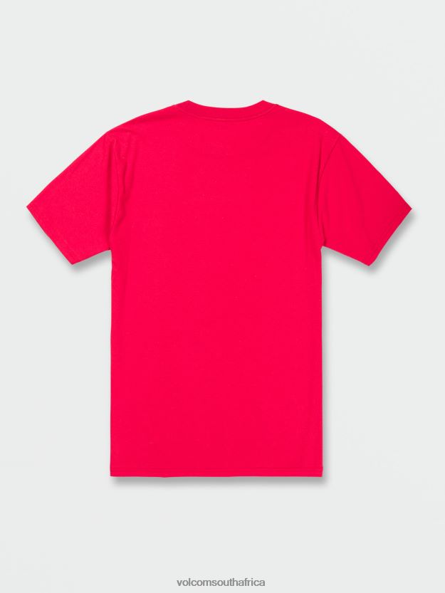 Z0ZR08118 Ribbon Red Men Circle Stone Short Sleeve Tee Volcom Clothing - Image 3