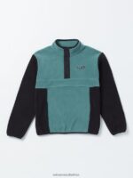 Z0ZR081190 Service Blue Boys Error92 Mockneck Crew Sweatshirt Volcom Clothing