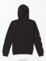 Z0ZR081192 Black Boys Iconic Stone Zip Jacket Volcom Clothing - Image 2