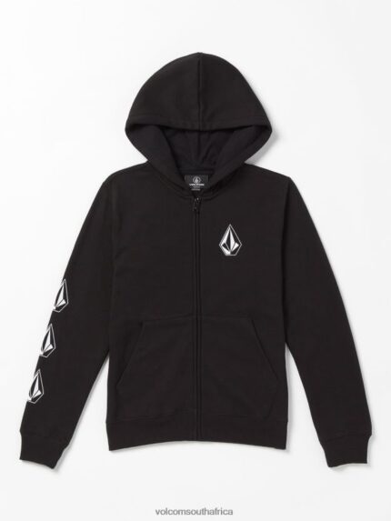 Z0ZR081192 Black Boys Iconic Stone Zip Jacket Volcom Clothing