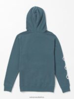 Z0ZR081193 Dark Slate Boys Iconic Stone Hoodie Volcom Clothing - Image 2