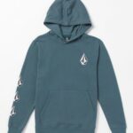 Z0ZR081193 Dark Slate Boys Iconic Stone Hoodie Volcom Clothing