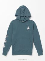 Z0ZR081193 Dark Slate Boys Iconic Stone Hoodie Volcom Clothing