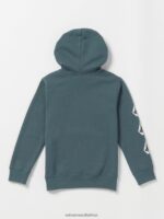 Z0ZR081194 Dark Slate Boys Stone Hoodie Volcom Clothing - Image 2