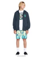 Z0ZR081195 Navy Boys Iron91 Zip Jacket Volcom Clothing - Image 5