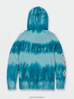 Z0ZR081199 Coastal Blue Boys Iconic Stone Pullover Sweatshirt Volcom Clothing - Image 3