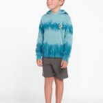 Z0ZR081201 Coastal Blue Boys Iconic Stone Plus Pullover Sweatshirt Volcom Clothing