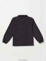 Z0ZR081204 Black Boys Coaches Jacket Volcom Clothing - Image 3