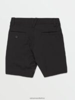 Z0ZR081205 Black Out Boys Understoned Elastic Waist Hybrid Shorts Volcom Clothing - Image 2