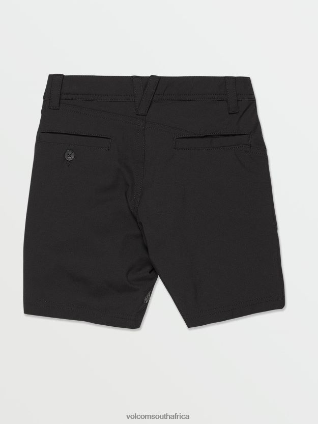 Z0ZR081205 Black Out Boys Understoned Elastic Waist Hybrid Shorts Volcom Clothing - Image 3