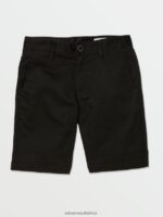 Z0ZR081208 Black Boys Frickin Chino Shorts Volcom Clothing - Image 5
