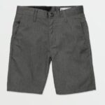 Z0ZR081209 Charcoal Heather Boys Frickin Chino Shorts Volcom Clothing