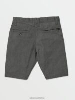 Z0ZR081209 Charcoal Heather Boys Frickin Chino Shorts Volcom Clothing - Image 3