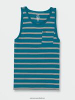 Z0ZR08120 Ocean Teal Men Ayers Tank Volcom Clothing