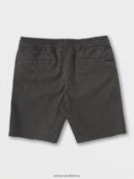 Z0ZR081212 Charcoal Heather Boys Frickin Elastic Waist Shorts Volcom Clothing - Image 3