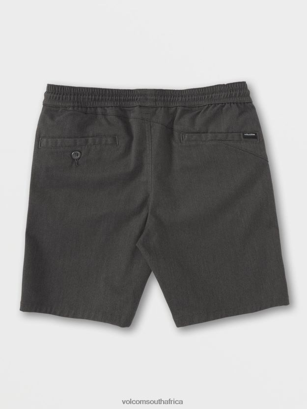 Z0ZR081212 Charcoal Heather Boys Frickin Elastic Waist Shorts Volcom Clothing - Image 3