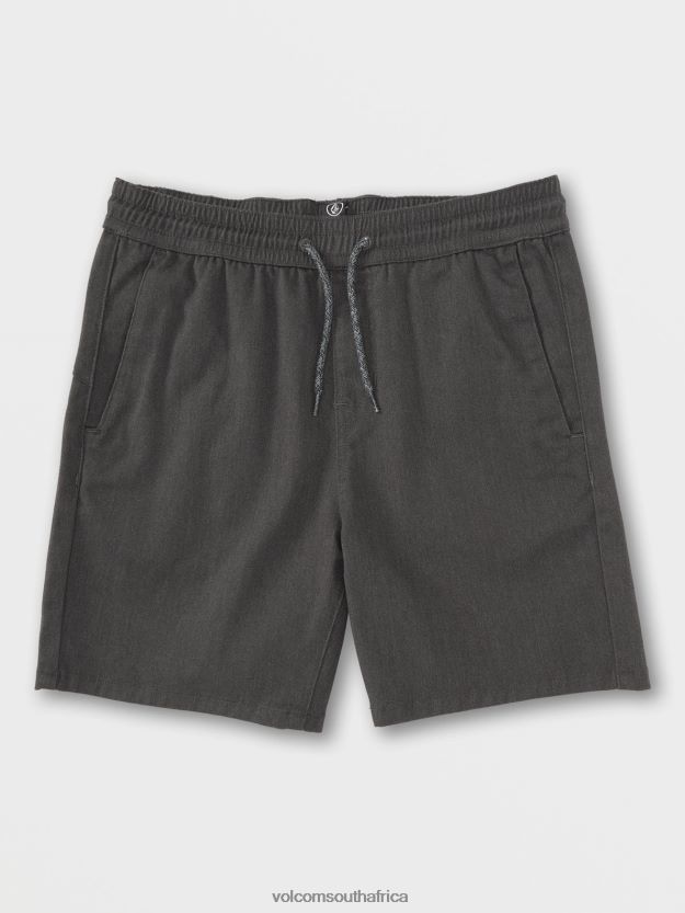 Z0ZR081212 Charcoal Heather Boys Frickin Elastic Waist Shorts Volcom Clothing - Image 1