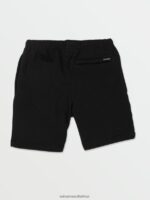 Z0ZR081213 Black Boys Frickin Elastic Shorts Volcom Clothing - Image 2