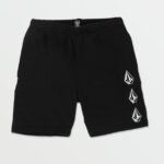 Z0ZR081213 Black Boys Frickin Elastic Shorts Volcom Clothing