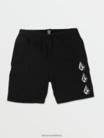 Z0ZR081213 Black Boys Frickin Elastic Shorts Volcom Clothing