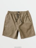 Z0ZR081215 Khaki Boys Frickin Elastic Shorts Volcom Clothing