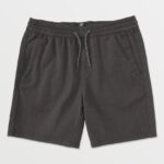 Z0ZR081218 Charcoal Heather Boys Frickin Elastic Shorts Volcom Clothing
