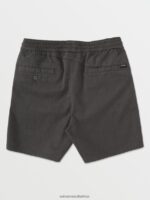 Z0ZR081218 Charcoal Heather Boys Frickin Elastic Shorts Volcom Clothing - Image 3