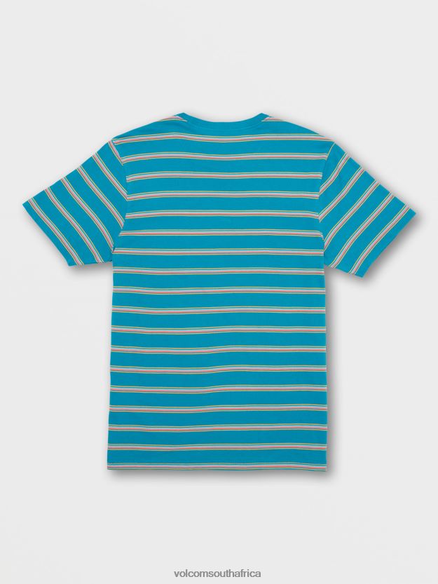 Z0ZR08121 Ocean Teal Men Ayers Crew Short Sleeve Shirt Volcom Clothing - Image 3