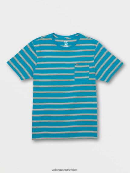Z0ZR08121 Ocean Teal Men Ayers Crew Short Sleeve Shirt Volcom Clothing